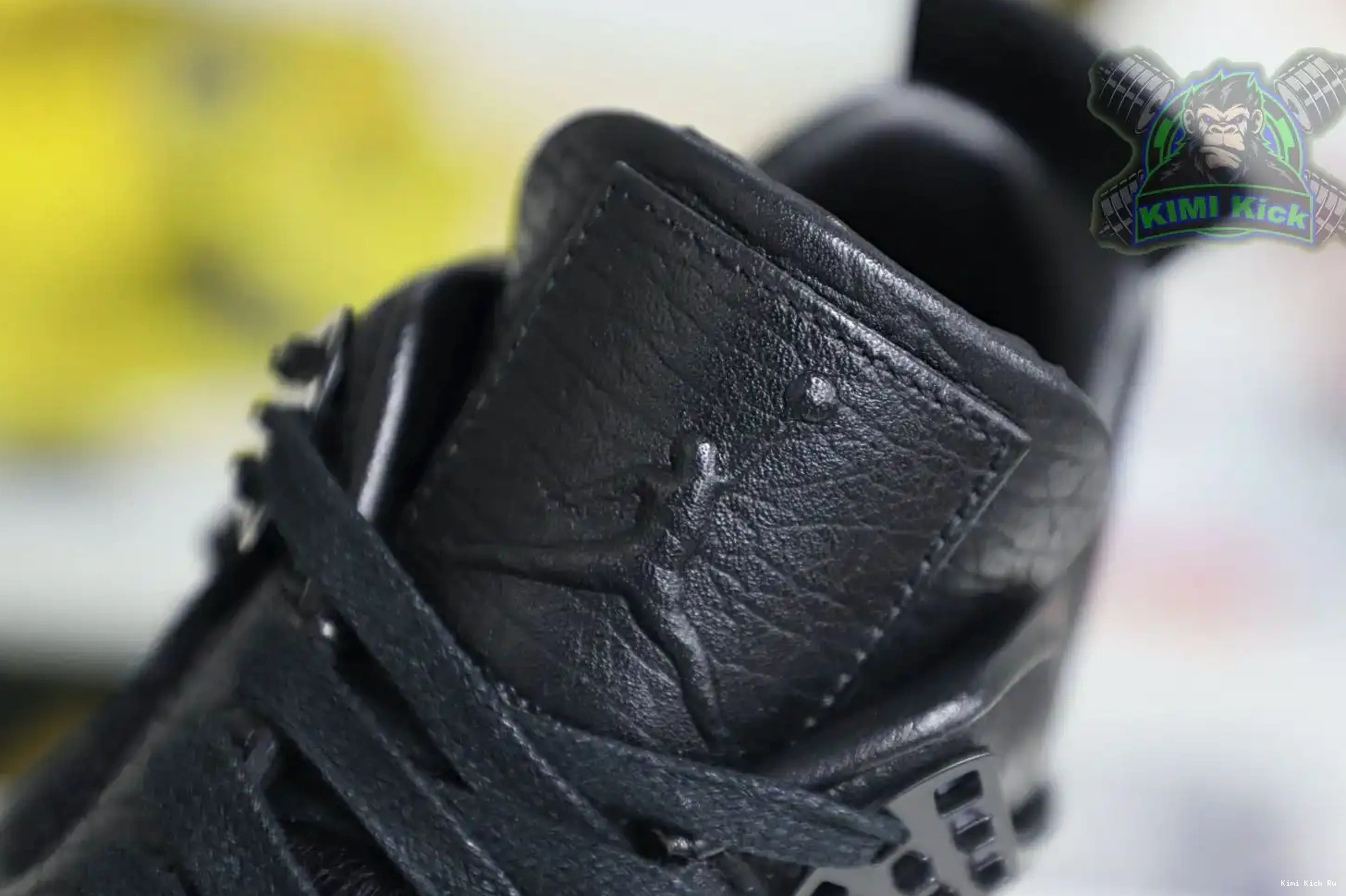 black Jordan Air ponyhair retro Kimikick Jordan 4 0811
